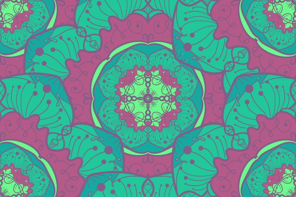 Vibrant Mandala Pattern by Marika Barsrsind β canvas wall art
