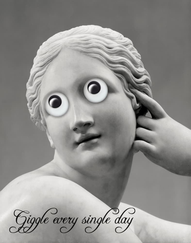 Giggle Every Day Sculpture by Marja van den Hurk — canvas wall art