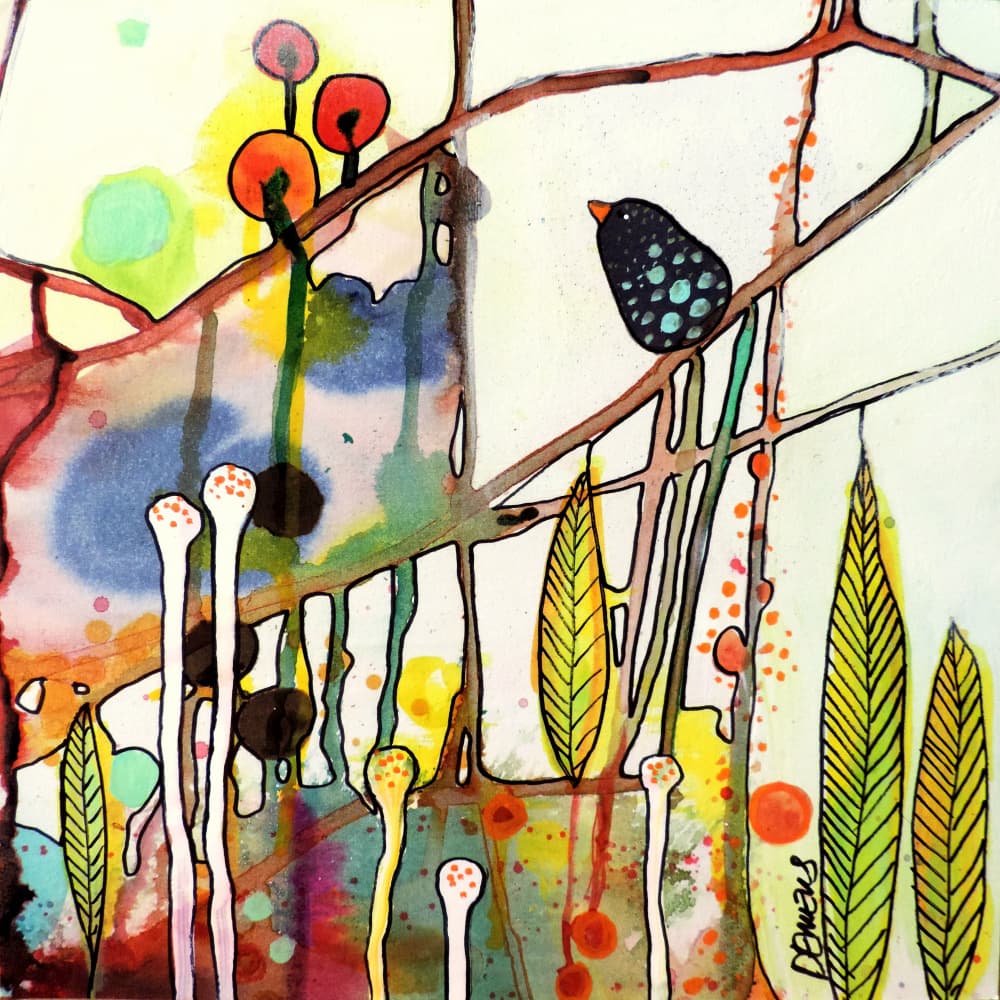 Whimsical Bird Garden by Sylvie Demers — canvas wall art