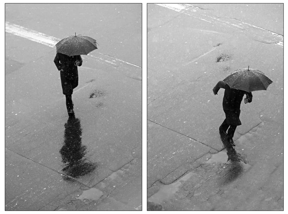 Walking In City Rain by Jure Kravanja — canvas wall art