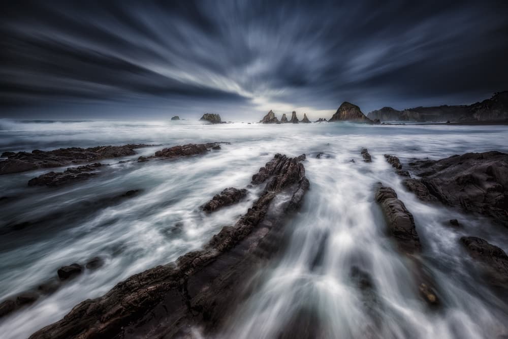 Dark Sky Seascape by Carlos F. Turienzo — canvas wall art