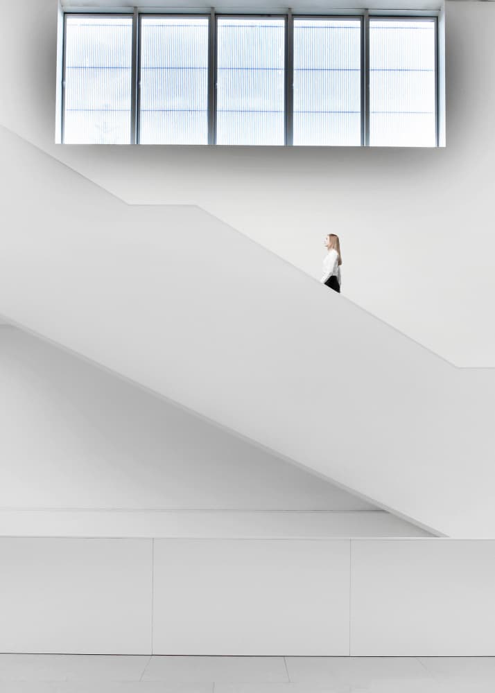 Minimalist Woman Ascending by Jorge Pimenta — canvas wall art