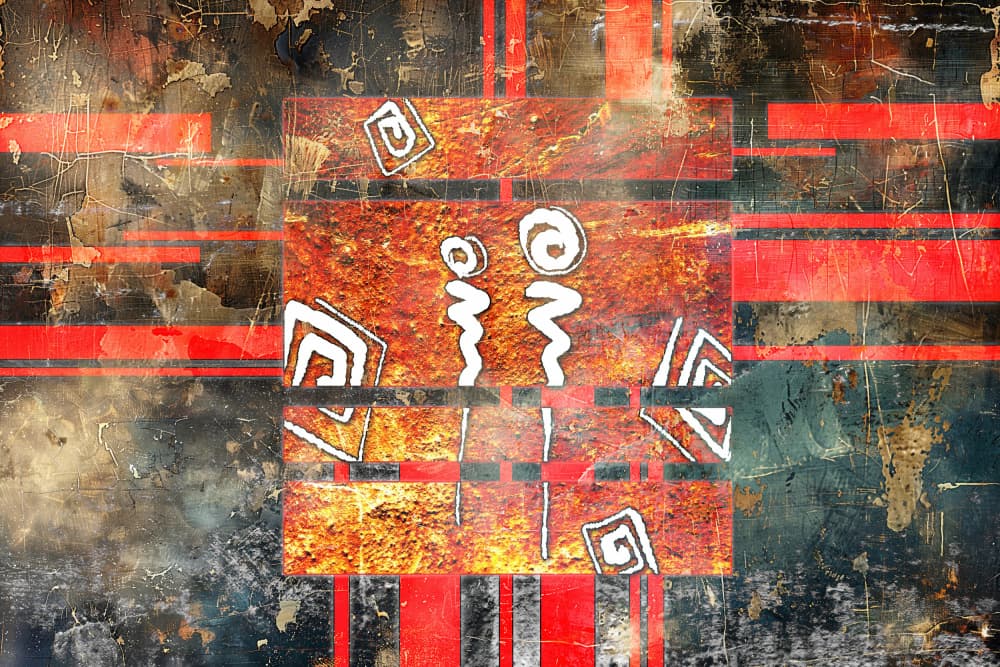 Abstract Tribal Grunge by Rafal Kulik — canvas wall art