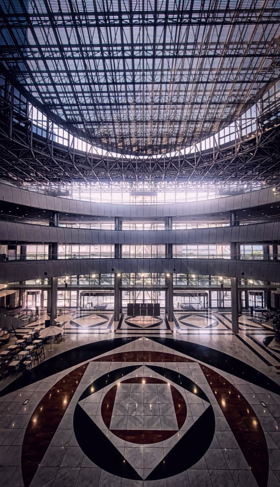 Grand Architectural Atrium by 大山 儀高 — canvas wall art