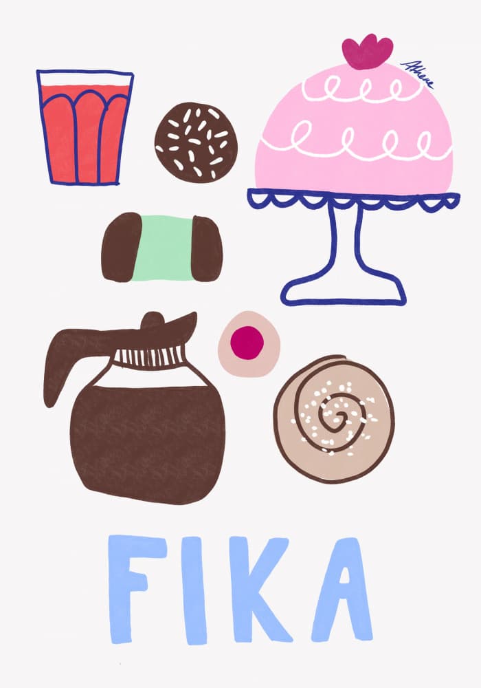 Swedish Fika by Athene Fritsch — canvas wall art