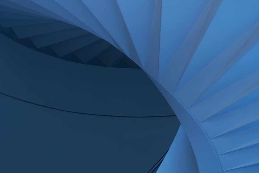Deep Blue Swirl by Streiff Marcel — canvas wall art