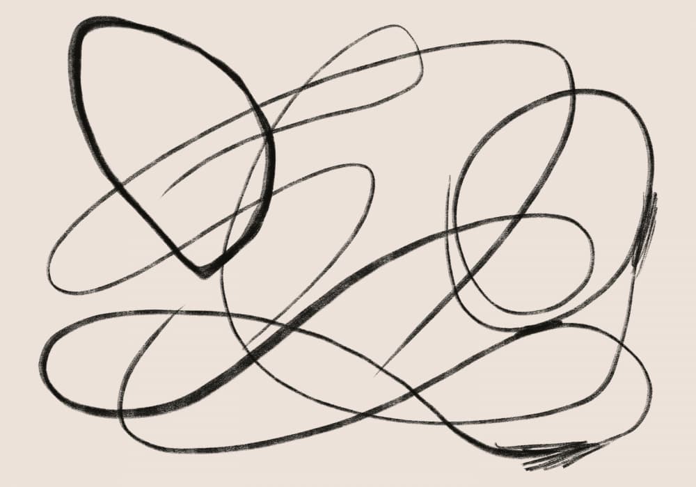 Organic Flowing Lines by Little Dean — canvas wall art