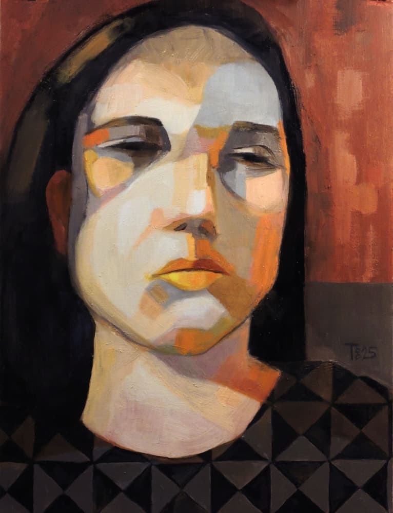 Pensive Woman Portrait by Tore Bahnson — canvas wall art