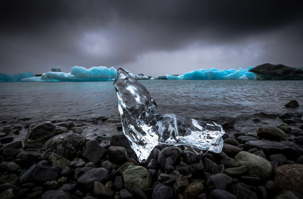 Glacial Ice Shoreline by Allan Li wp — canvas wall art