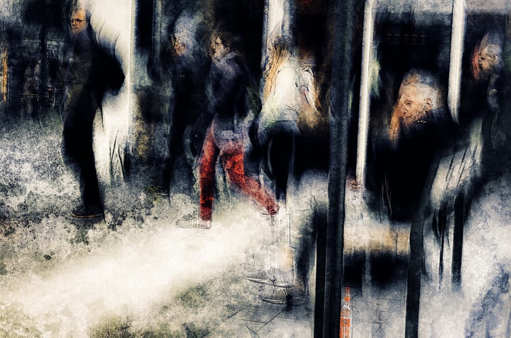 Blurred Urban Motion by Jan van der Linden — canvas wall art