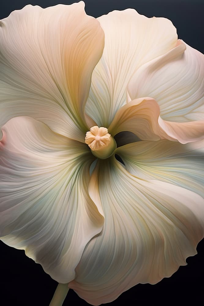 Blush Petal Serenity by Bilge Paksoylu — canvas wall art
