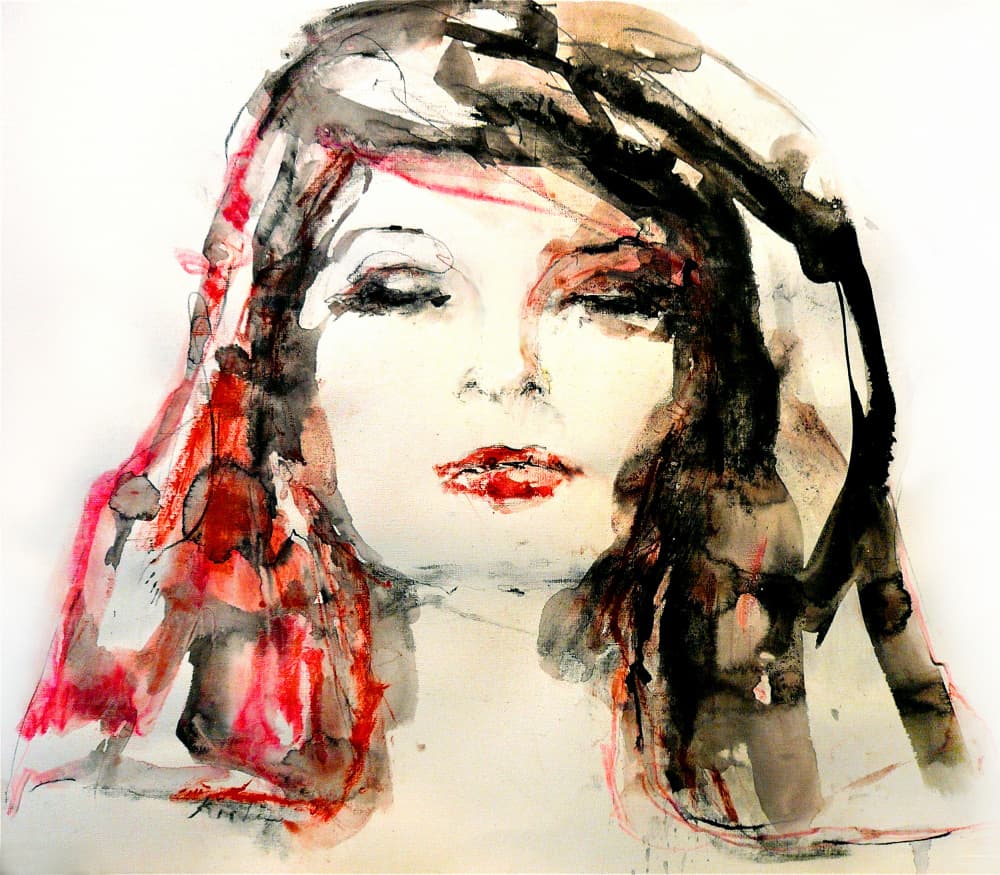 Expressive Female Portrait by Hein Kocken — canvas wall art