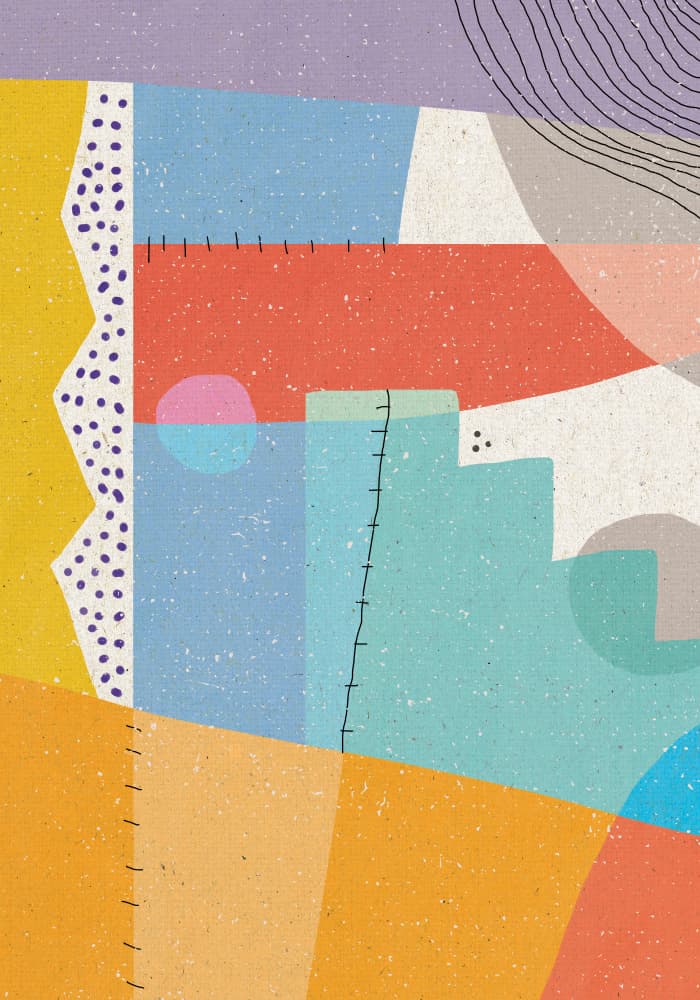 Modern Playful Abstract Shapes by Aylin Demir — canvas wall art