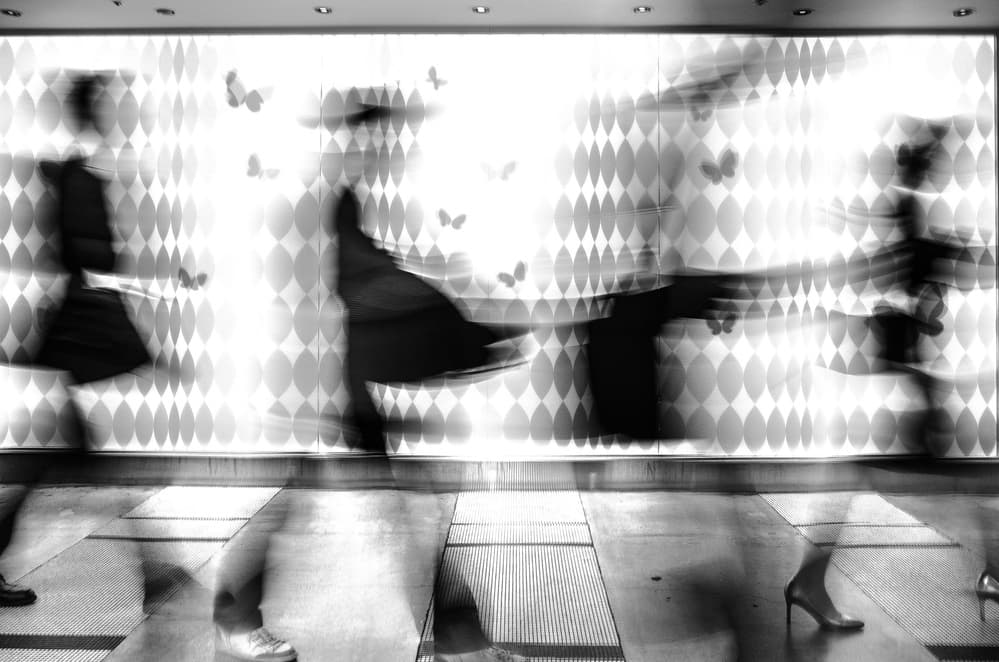 Blurred Urban Movement by Tetsuya Hashimoto — canvas wall art