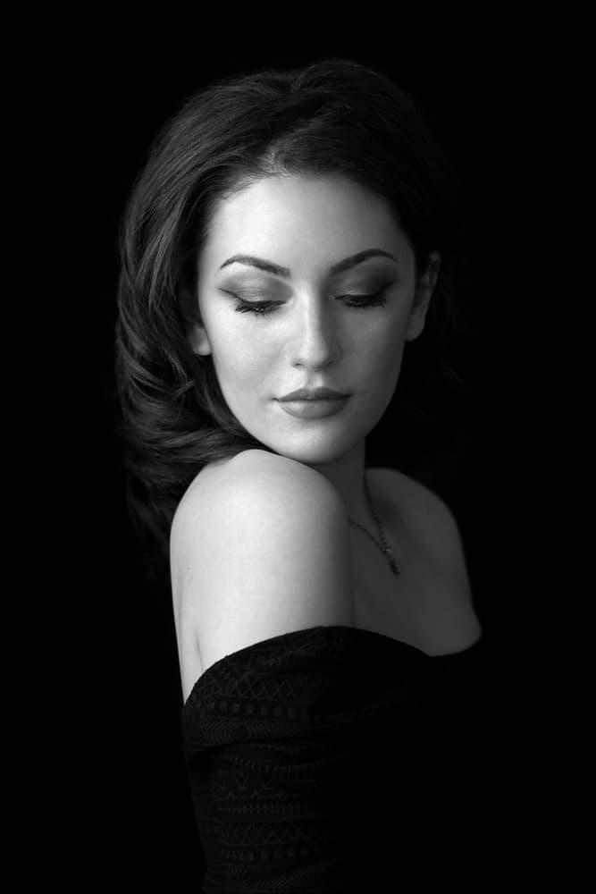 Thoughtful Woman Portrait by Bobby Kostadinov — canvas wall art