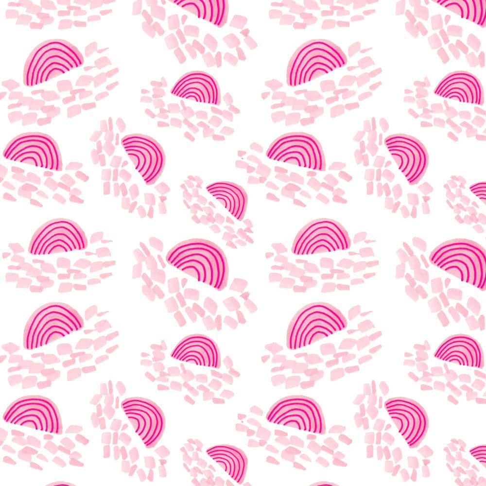 Vibrant Pink Arcs by Michele Channell — canvas wall art