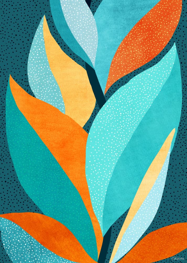 Abstract Tropical Foliage by Kristian Gallagher — canvas wall art