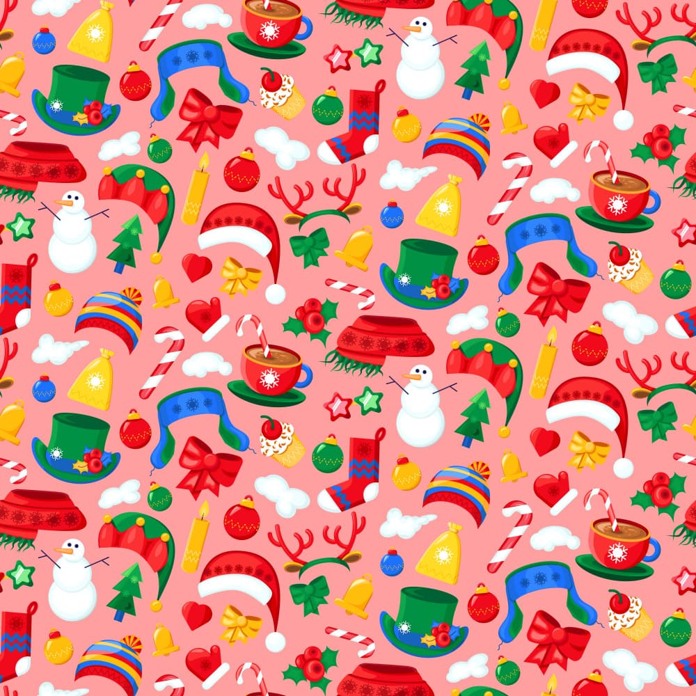 Joyful Winter Pattern by Marika Barsrsind β canvas wall art