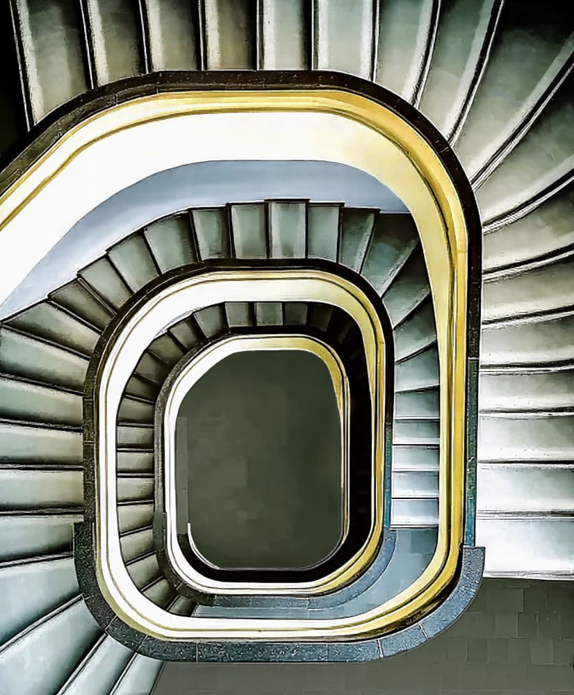 Elegant Spiral Staircase by Arnon Orbach — canvas wall art