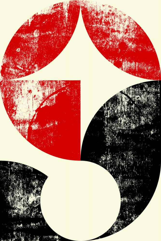 Distressed Geometric Shapes by Petr Strnad — canvas wall art