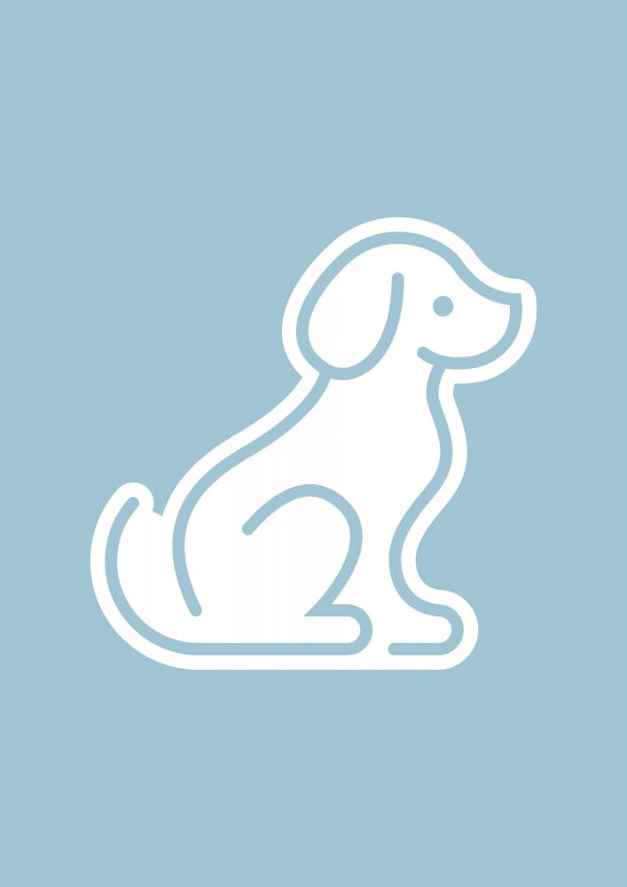 Cute Sitting Dog by kathrinmay — canvas wall art