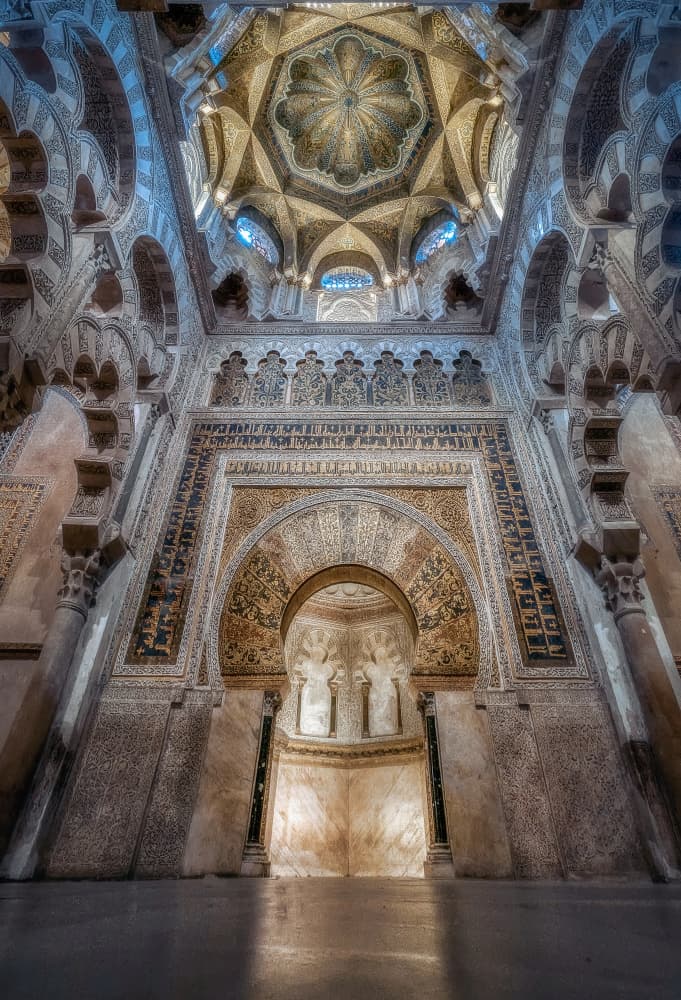 Moorish Mihrab Archway Interior by Juan Luis Seco — canvas wall art