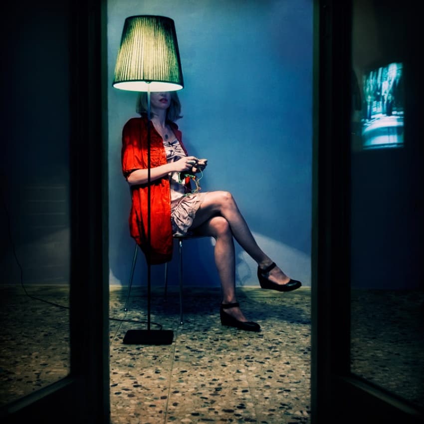 Digital Lamp Enigma by ambra — canvas wall art