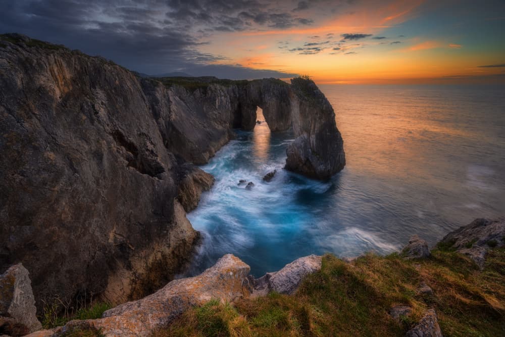 Dramatic Sea Arch Sunset by Adam Pachula — canvas wall art