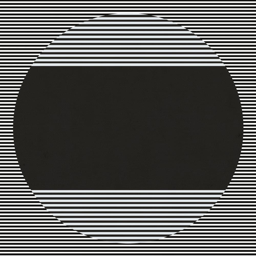 Black Circle Optical Illusion by Carlos Perez Del Moro — canvas wall art
