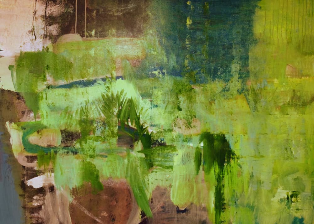 Lush Green Abstraction by Joackim Schou Dahle — canvas wall art