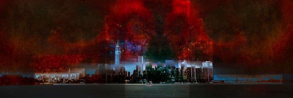 Red Sky City by Carmine Chiriacò — canvas wall art