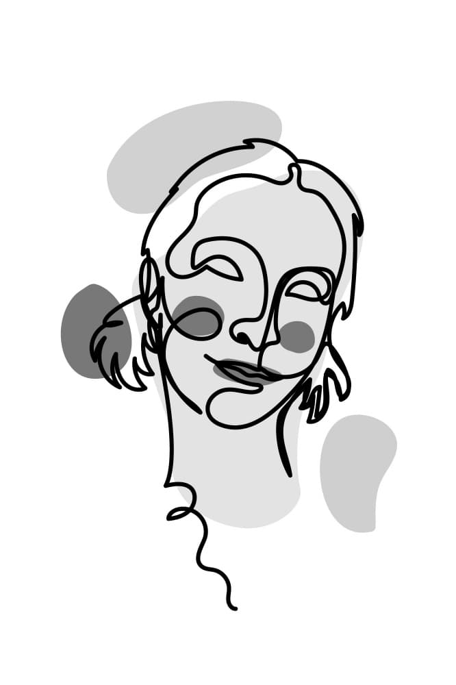 Minimalist Serene Portrait by Anna Rose — canvas wall art