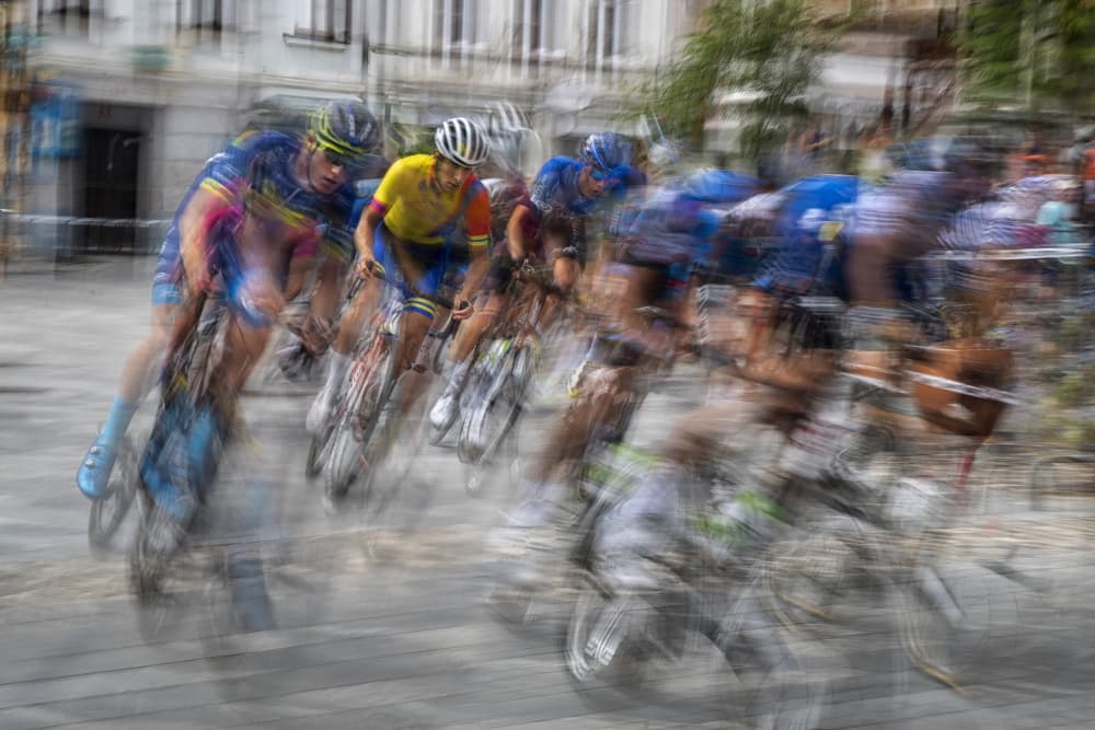 Cycling Race Motion by Milan Malovrh — canvas wall art
