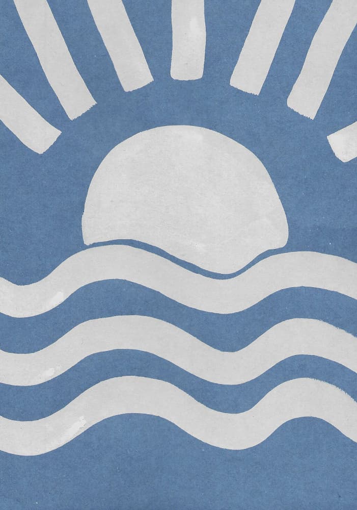 Ocean Sunrise Waves by Santhosh ch — canvas wall art
