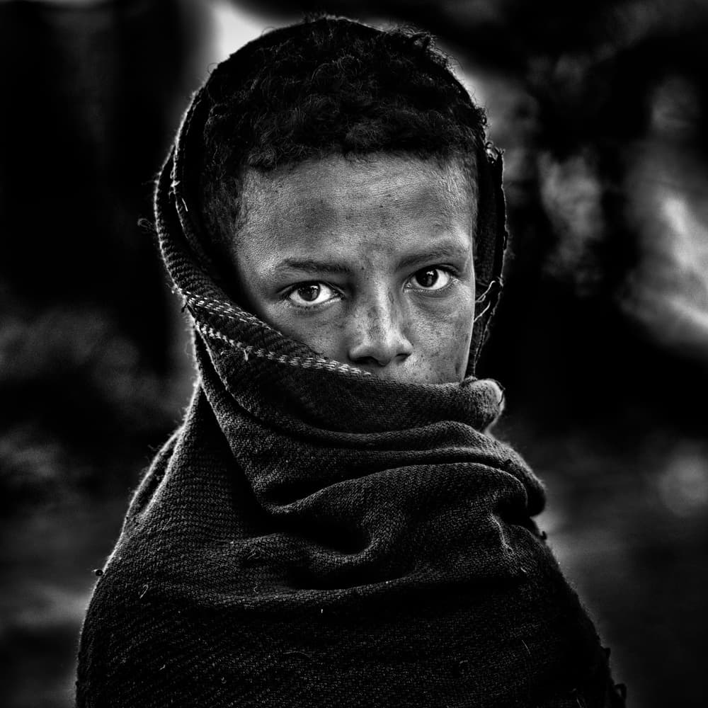 Intense Boy Portrait by Giovanni Cavalli — canvas wall art