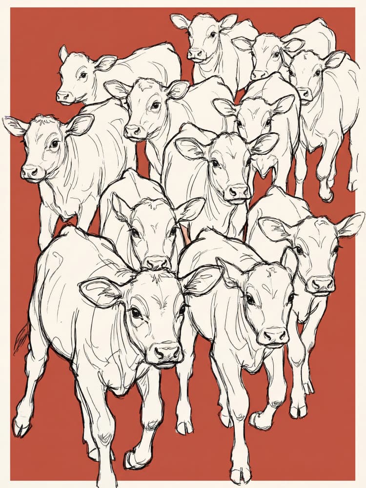 Sweet Young Calves by Andreas Magnusson — canvas wall art