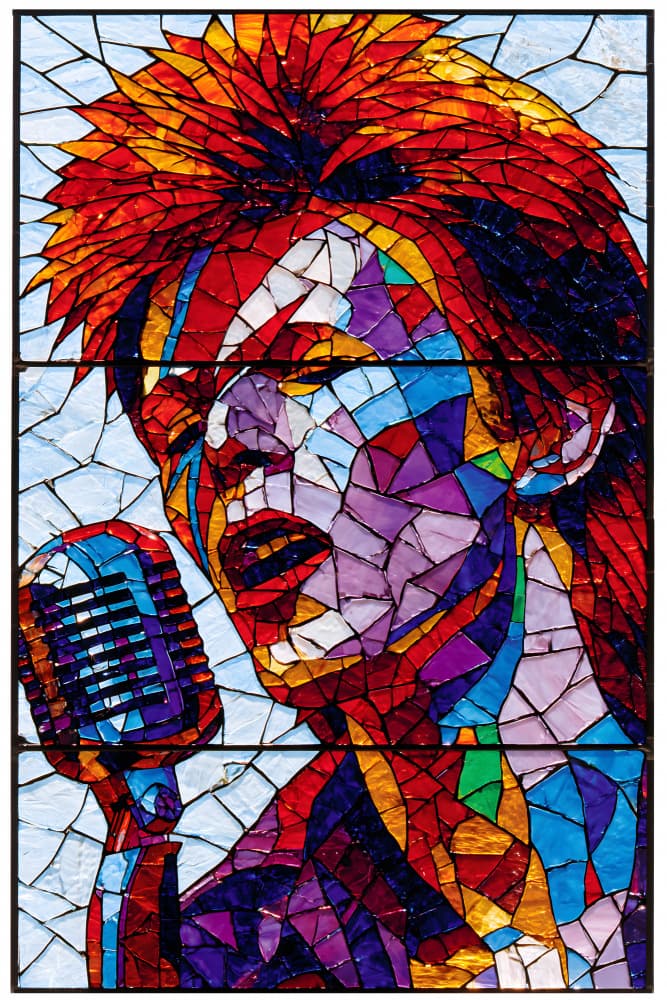 Vibrant Singer Mosaic by Dikhotomy — canvas wall art