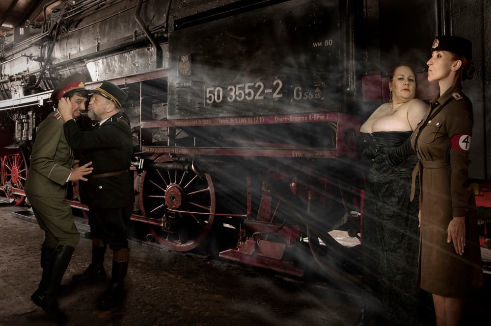 Period Drama Train Station by Christine von Diepenbroek — canvas wall art