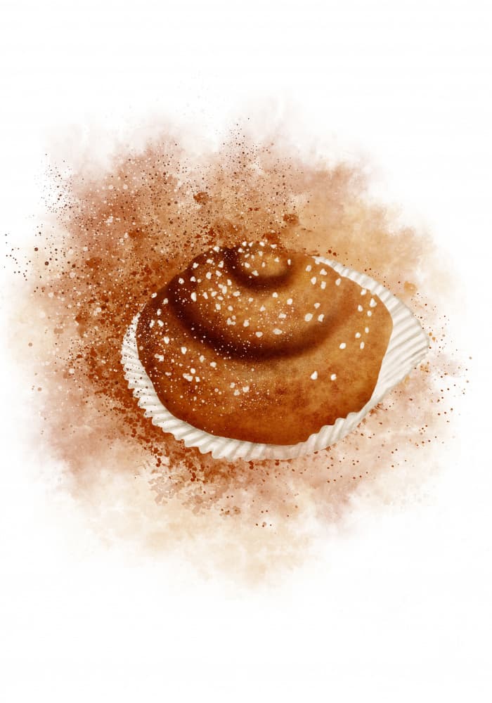 Sweet Cinnamon Bun by Aminah Eleonora — canvas wall art