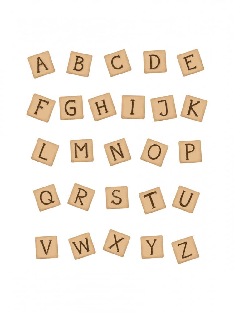 Sweet Alphabet Treats by Aminah Eleonora — canvas wall art