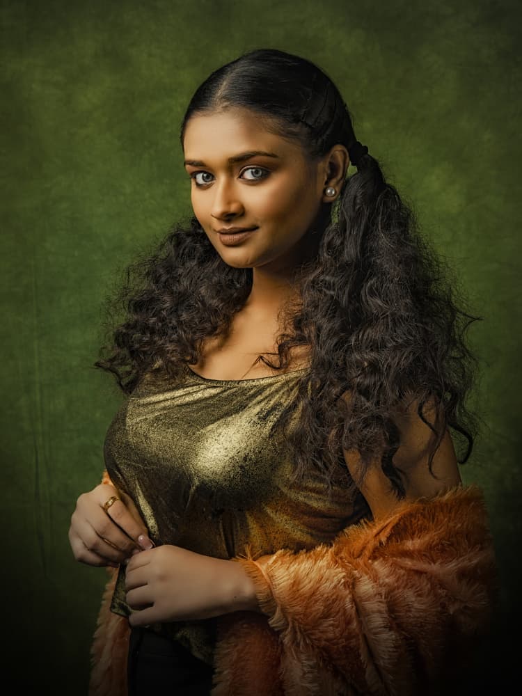 Green Eyed Fashion Portrait by PARTHA BHATTACHARYYA — canvas wall art