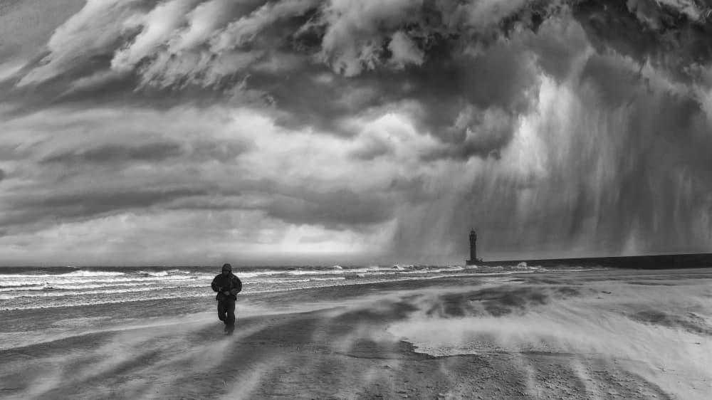 Walking Into The Storm by Stéphane Pecqueux — canvas wall art