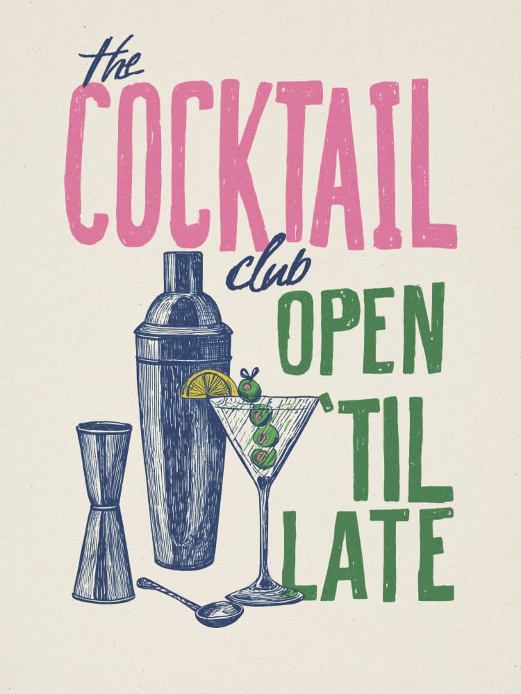 The Cocktail Club by Andreas Magnusson — canvas wall art