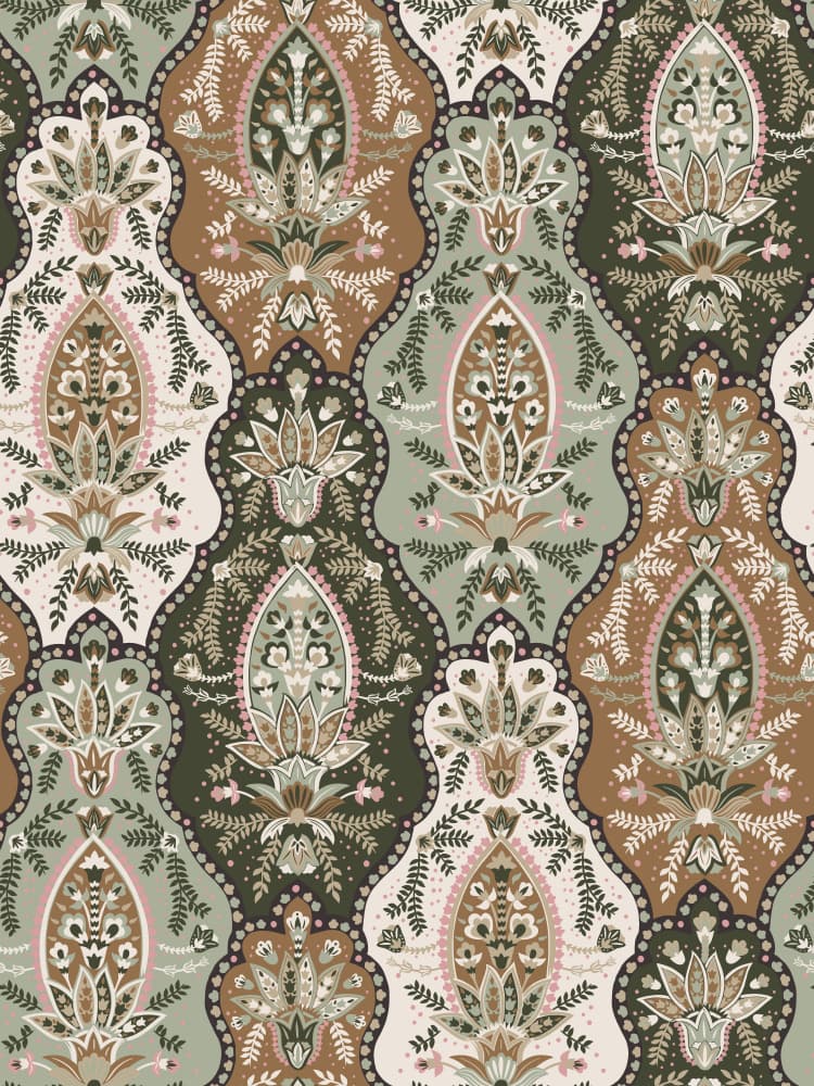 Earthy Floral Pattern by Alexandra Weise — canvas wall art
