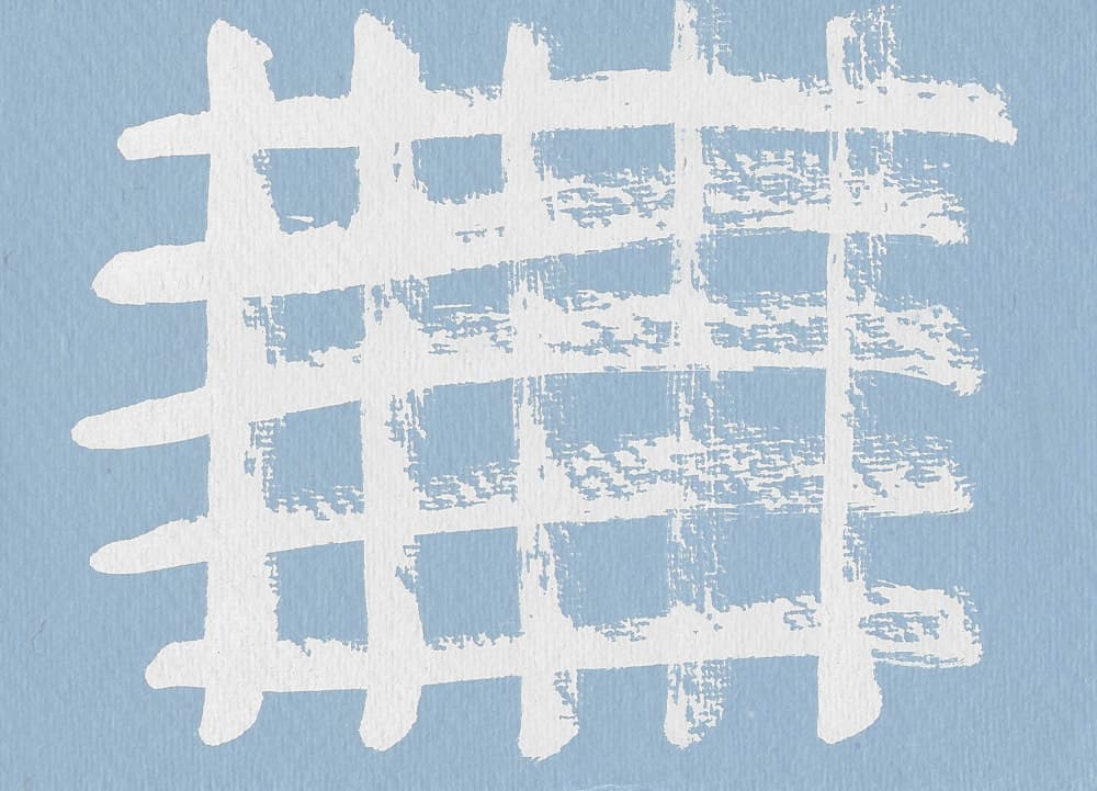 Abstract Blue Grid by Santhosh ch — canvas wall art