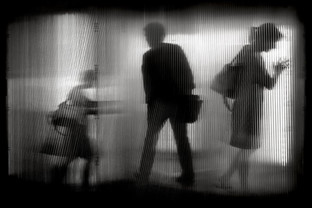 Blurred Urban Silhouettes by Holger Goehler — canvas wall art