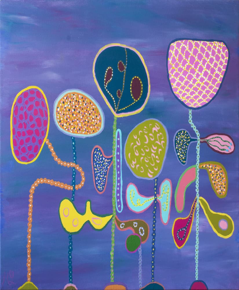 Colorful Abstract Garden by Helen Joynson — canvas wall art