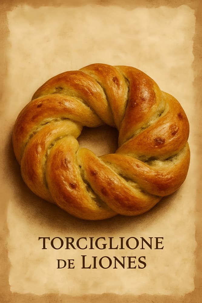 Golden Torciglione Bread by HUGO — canvas wall art