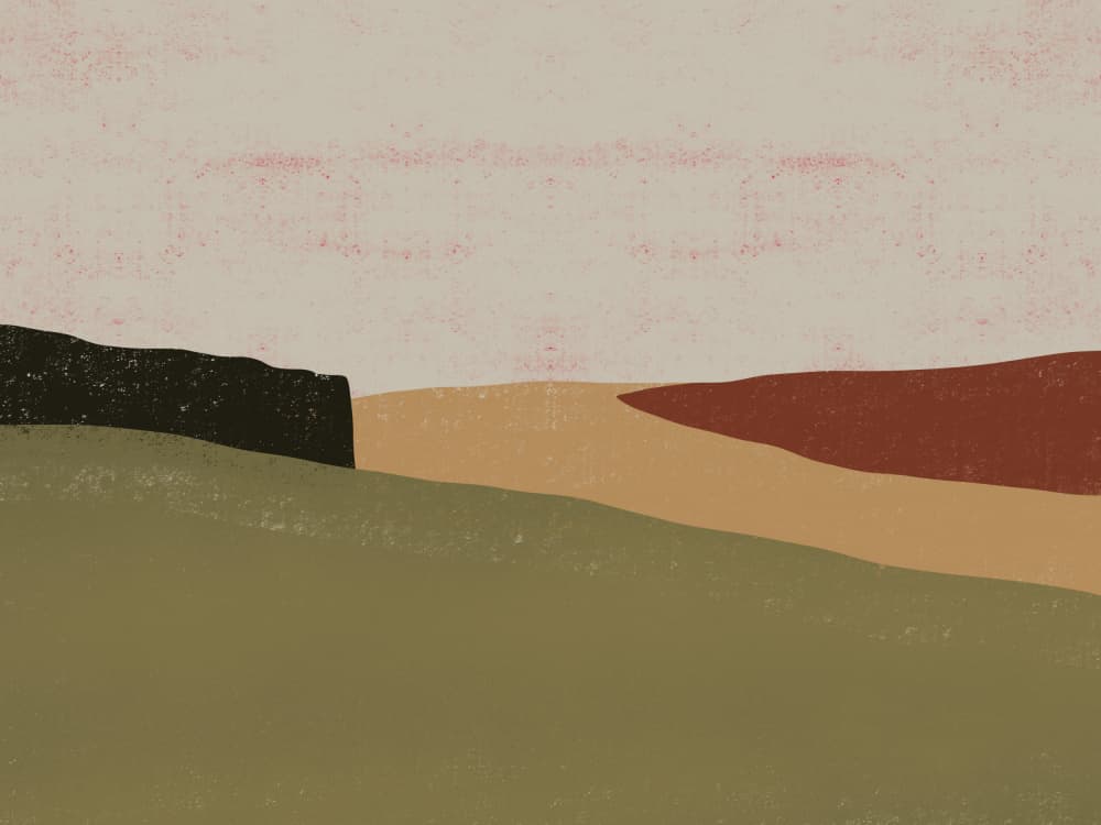 Earthy Desert Landscape by Little Dean — canvas wall art