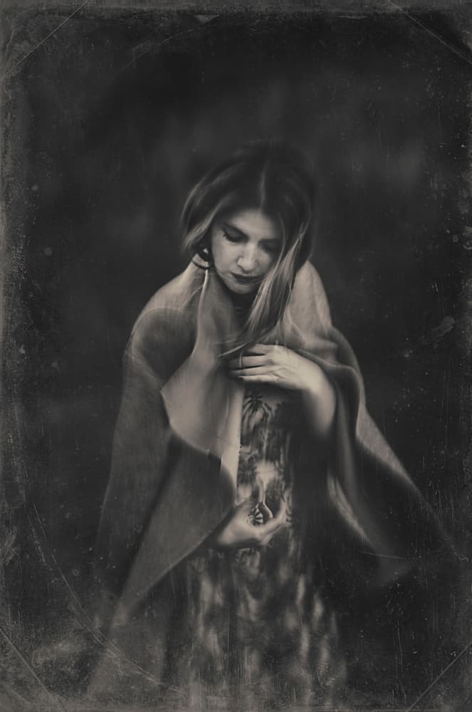 Pensive Woman Portrait by Desislava Ignatova — canvas wall art